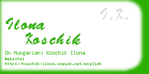 ilona koschik business card